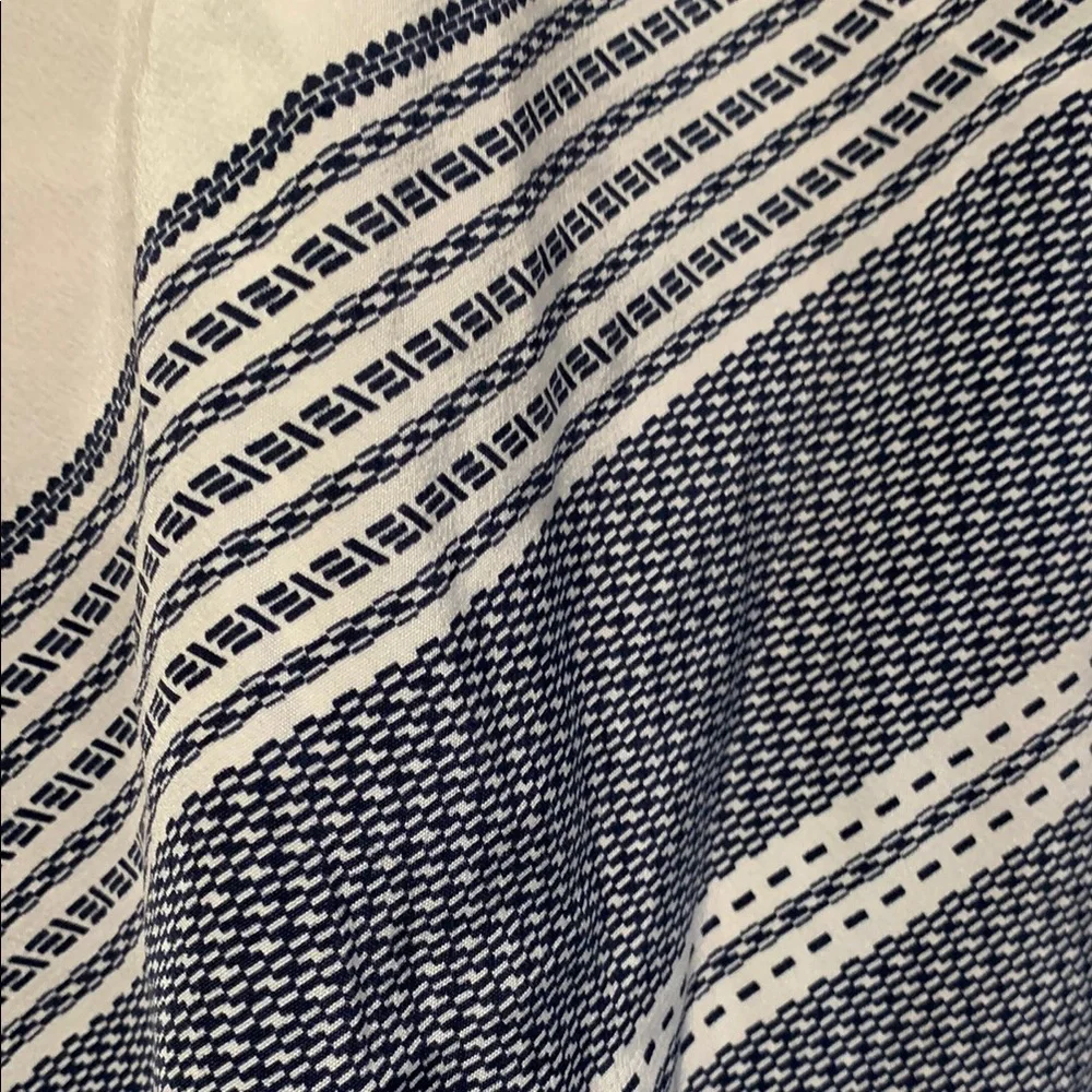 Derek Lam 10 Crosby Women's Striped Top - Navy and White size 2 - Picture 2 of 4